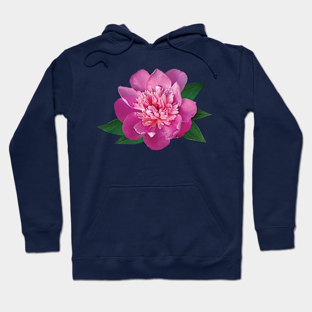 Small Pink Peony Hoodie by SusanSavad